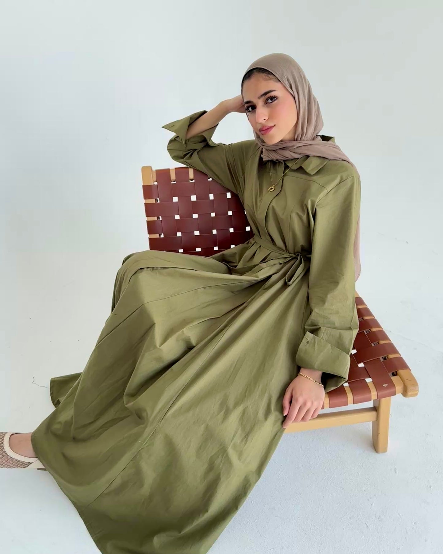P0PLIN MAXI DRESS
