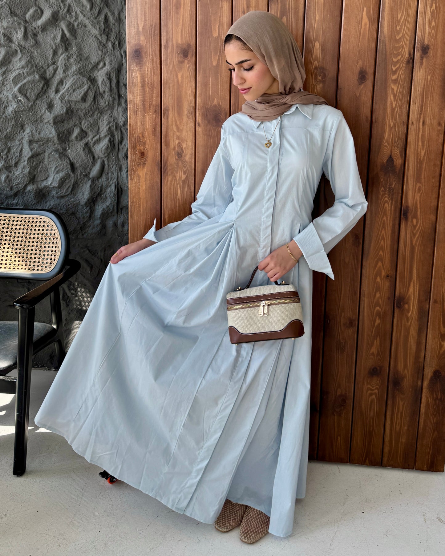 P0PLIN MAXI DRESS