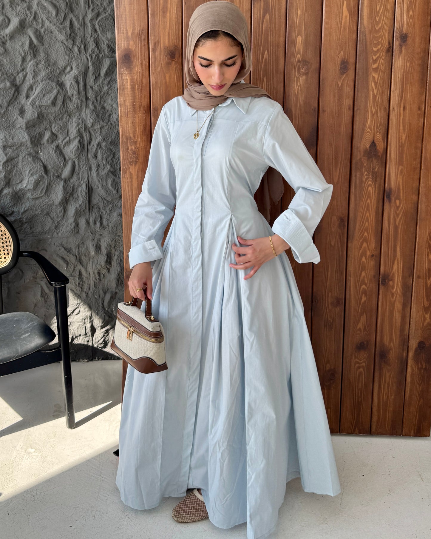 P0PLIN MAXI DRESS