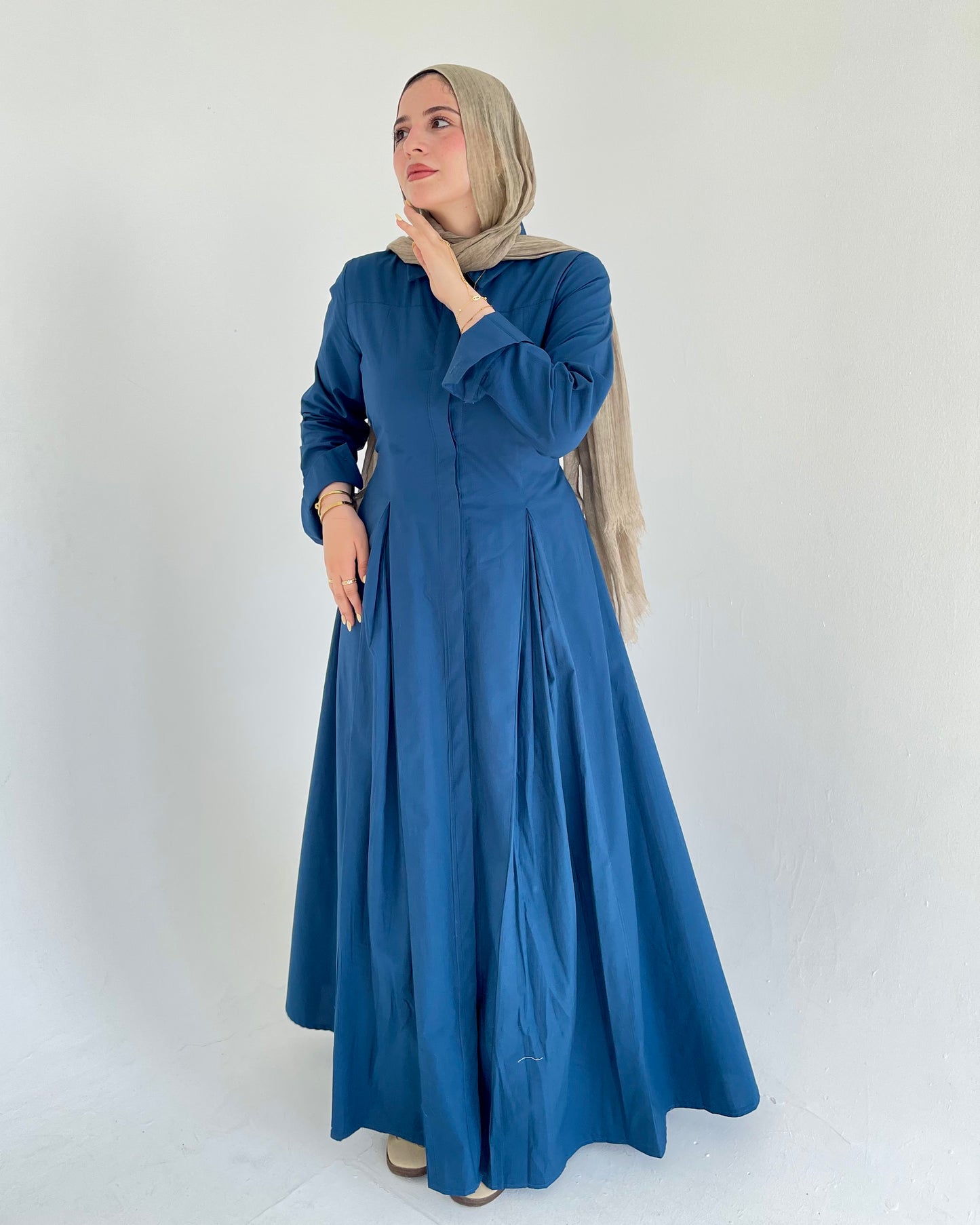 P0PLIN MAXI DRESS