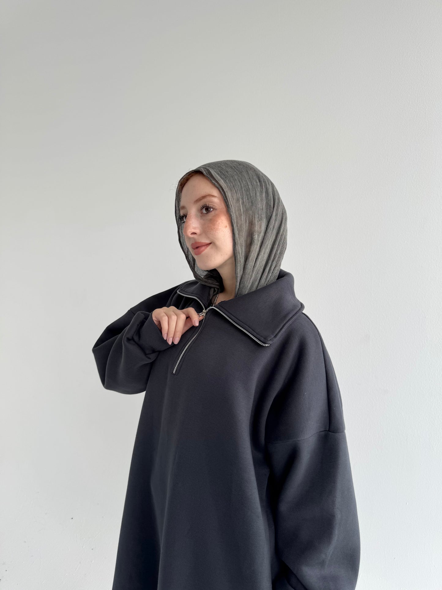 Hoodie dress(zipper)