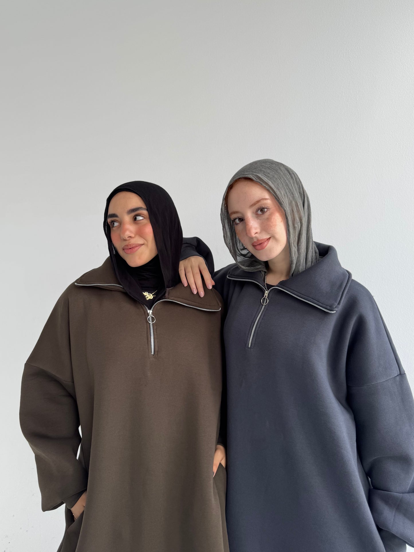 Hoodie dress(zipper)