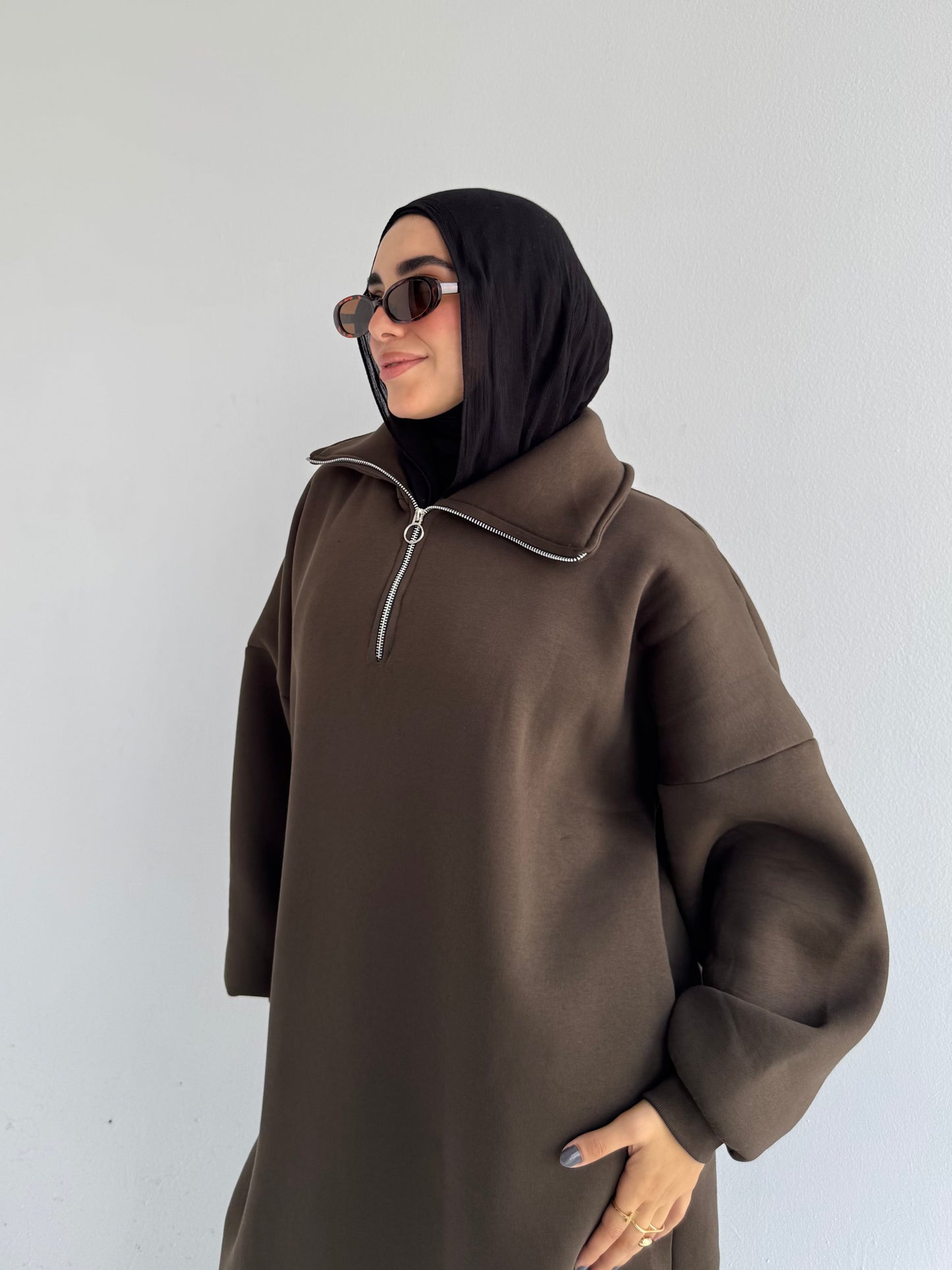 Hoodie dress(zipper)