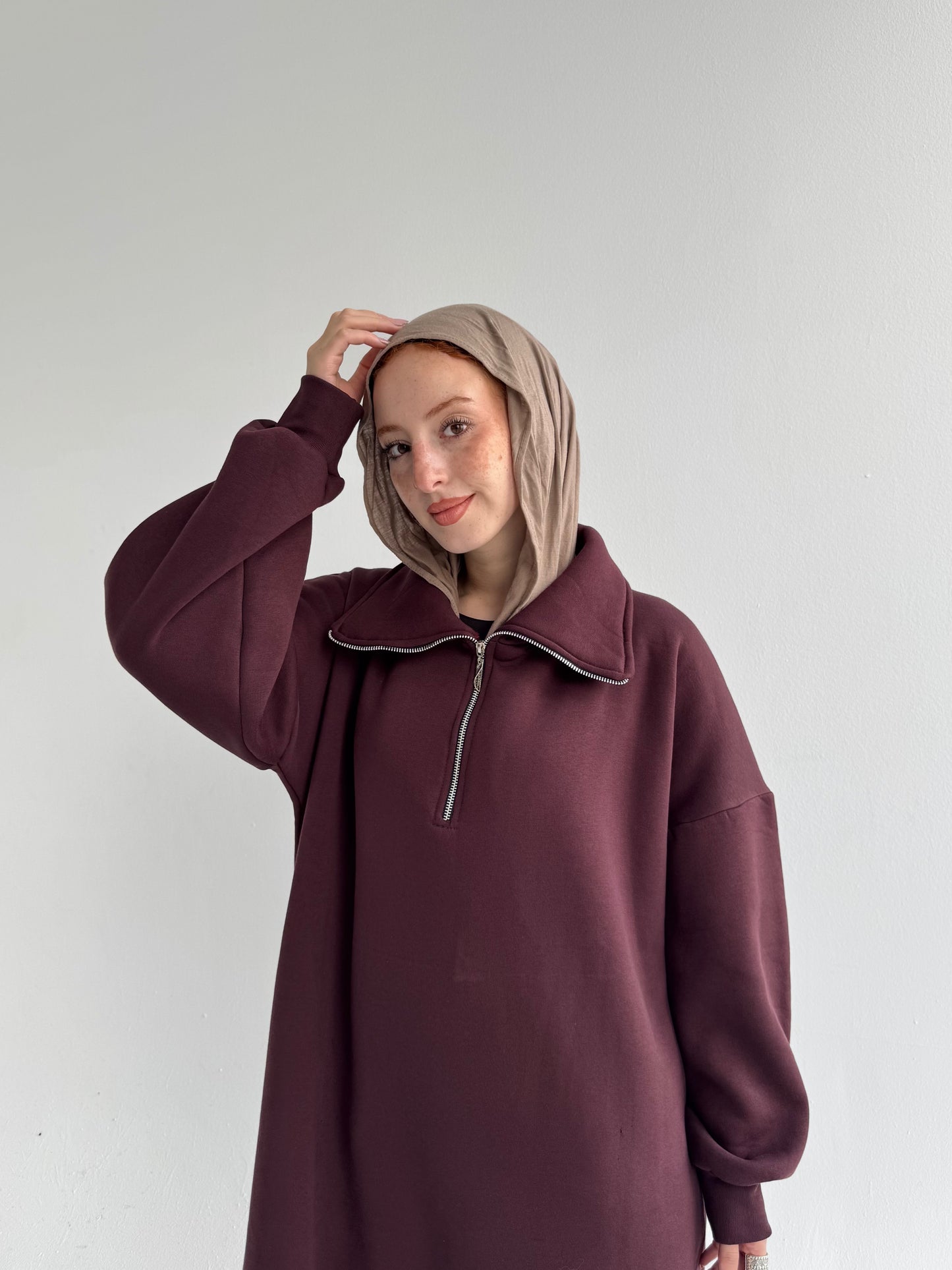 Hoodie dress(zipper)