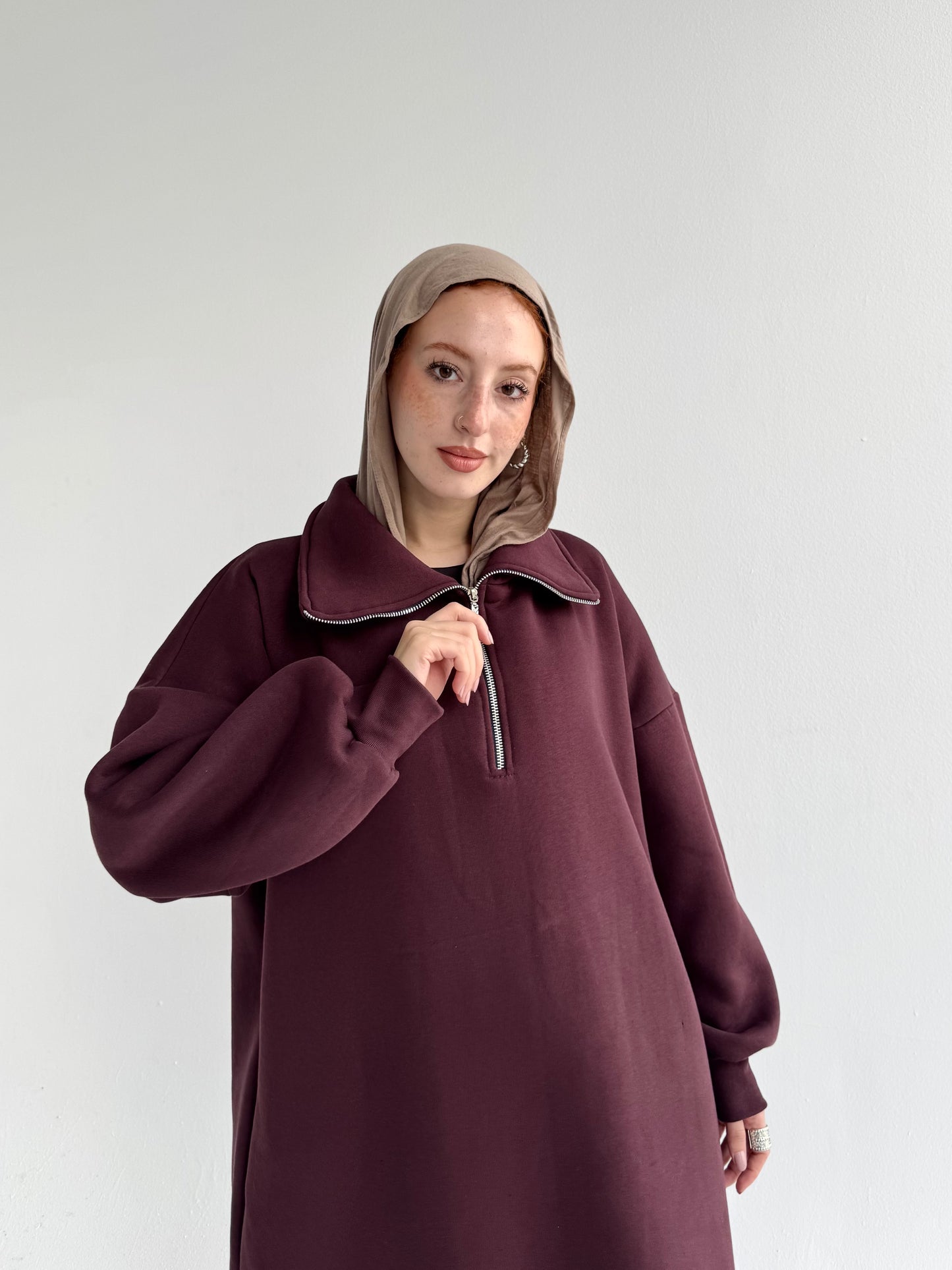 Hoodie dress(zipper)