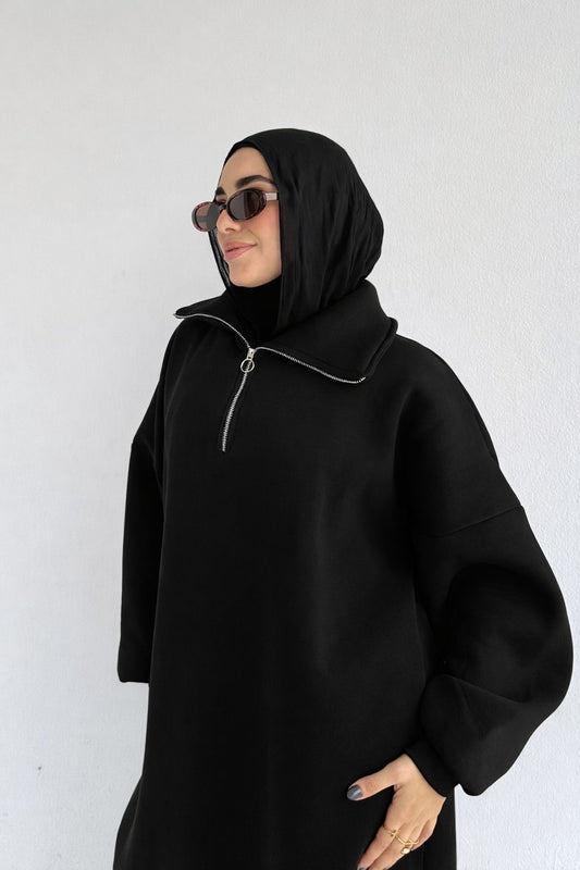 Hoodie dress (zipper)
